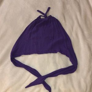 Purple Halter Cropped tank